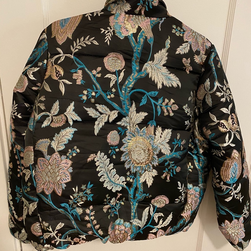 Metallic Embroidered Bomber Jacket - Picture 4 of 4